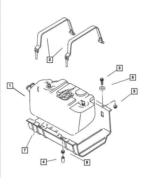 Tank, Fuel for 2002 Jeep Wrangler #0