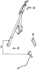 MR765187 - Electrical: Seat Belt Assembly for Chrysler: Sebring | Dodge: Avenger Image