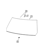 68195032AD - Glass: Windshield for Mopar Image