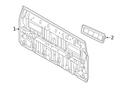 Back Panel for 2020 Toyota Tacoma #1