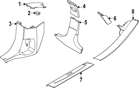 Interior Trim - Pillars for 2025 BMW 228 xDrive Gran Coupe #0