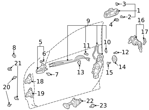Lock & Hardware for 2000 Toyota Celica #0