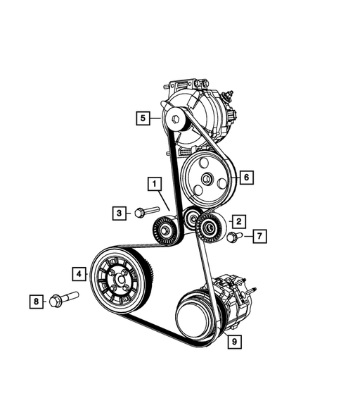 Pulleys and Related Parts for 2010 Chrysler Town & Country #1