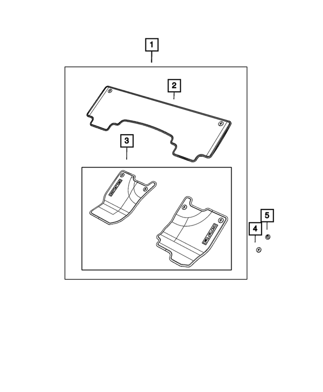 6WL742X7AA - : Floor - Rear Mat Kit for Mopar Image