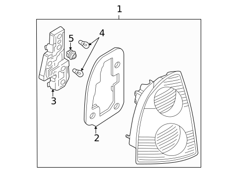 Tail Lamps for 2005 Volkswagen Passat #1