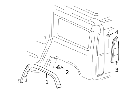 Exterior Trim - Quarter Panel for 2009 Hummer H2 #0
