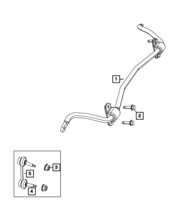 68323625AB - Rear Suspension: Stabilizer Bar Link for Mopar Image image