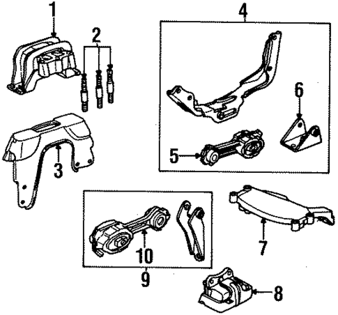 Engine & Trans Mounting for 1998 Saturn SC1 #0
