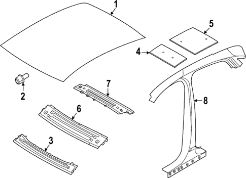 Roof & Components for 2022 Porsche Cayenne #0