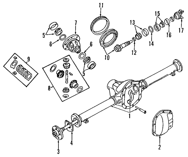 4798993 - Universals &amp; Rear Axle: Axle Housing for Mopar Image