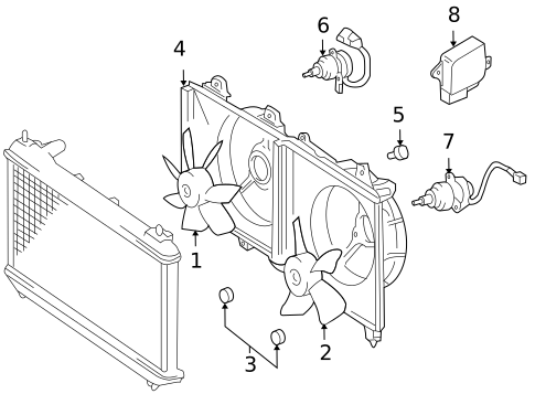 Cooling Fan for 2011 Mitsubishi Endeavor #0