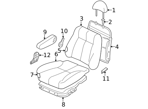 Front Seat Components for 2000 Hyundai Accent #0