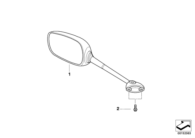 51167714112 - : Mirror Right for BMW-Motorrad Image