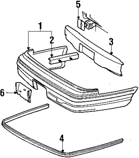 Bumper & Components - Rear for 1994 Mercury Grand Marquis #0