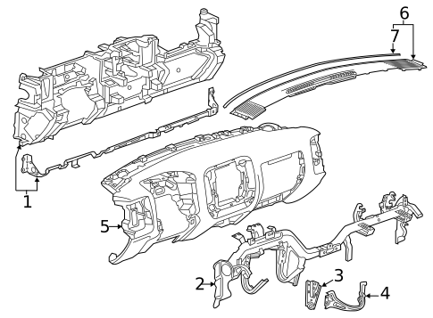 Instrument Panel for 2019 Chevrolet Silverado 1500 LD #0