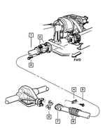 52105871AB - Propeller Shafts and U-Joints: Drive Shaft for Dodge: Ram 2500, Ram 3500 Image