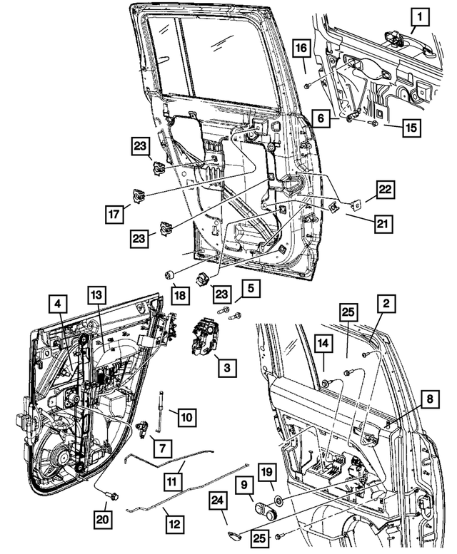 XU81KBUAG - Doors, Door Mirrors and Related Parts: Exterior Door Handle, Left for Mopar Image image