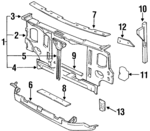 6250092G01 - Cooling System: Radiator Support for Nissan: D21, Pathfinder Image