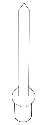 1416003183 - Body: Lower Deflector Rivet for Kia: Amanti, Niro, Optima, Rio, Sedona Image