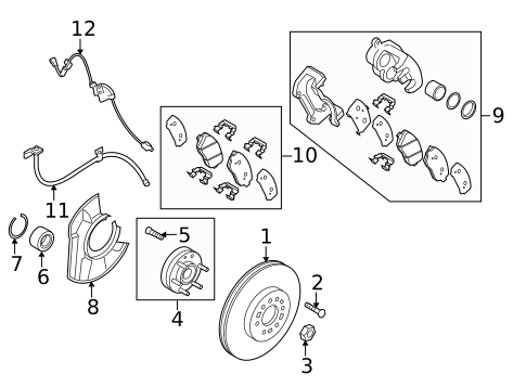 Brake Components for 2009 Kia Borrego #0