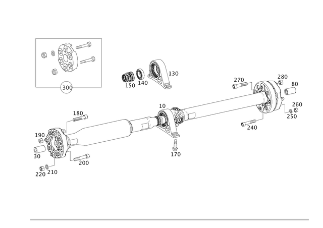 2314103100 - Propeller Shaft: Propeller Shaft for Mercedes-Benz: SL550 Image image