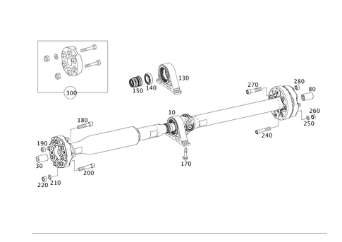 Propeller Shaft for 2013 Mercedes-Benz SL63 AMG #0