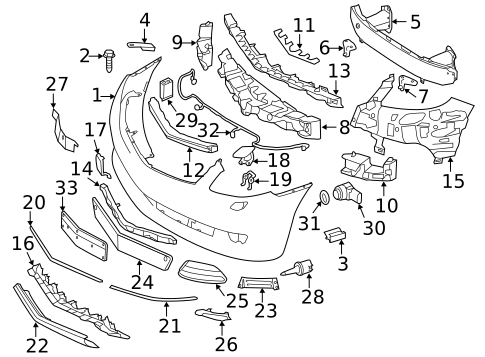 Bumper & Components - Front for 2012 Mercedes-Benz CL600 #0
