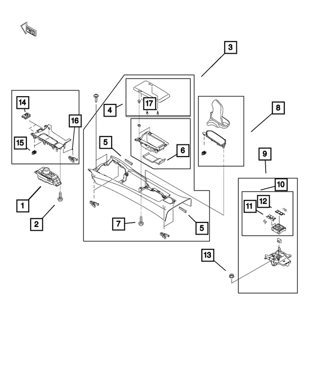 « 6GE30U0DAA – Interior Trim : Levier De Frein De Stationnement Soufflet pour Mopar Image »