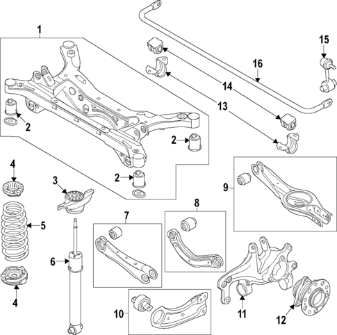 Rear Suspension for 2025 Toyota bZ4X #0