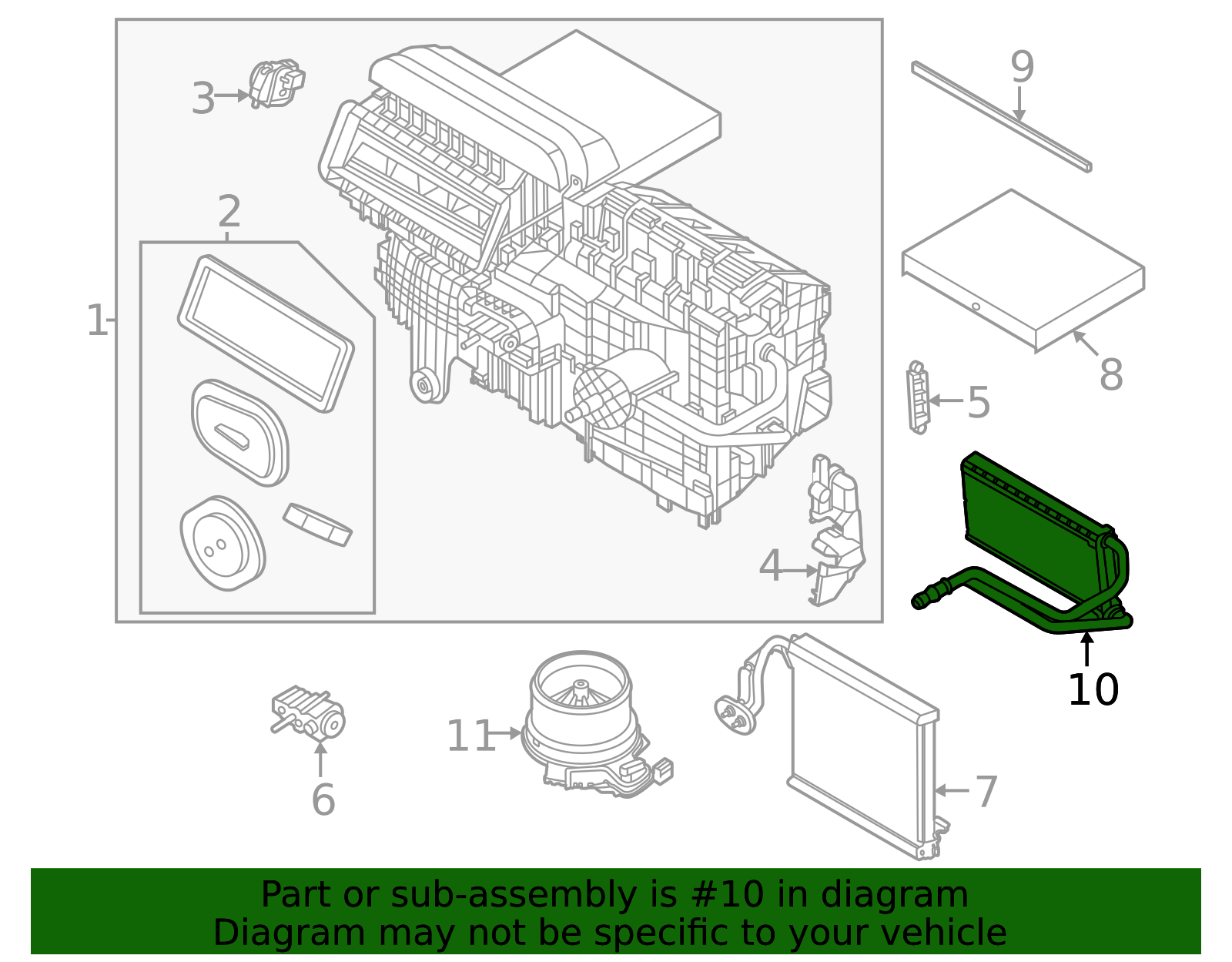 新品タグ付き Diagram ファーケープ 2021-2026 Ford Heater Core JX6Z-18476-C | OEM Parts Online