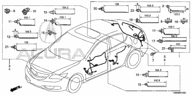 Wire Harness (5) for 2017 Acura ILX #0