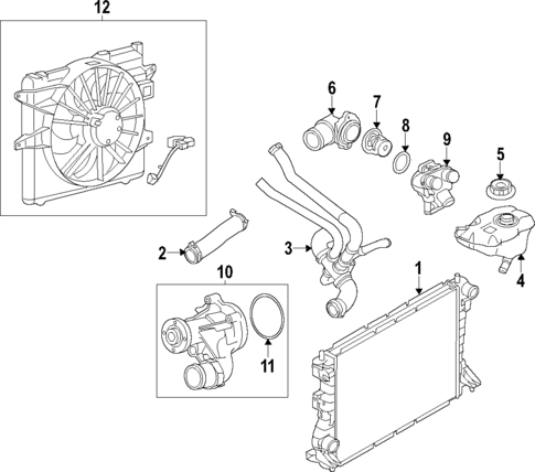 Radiator & Components for 2014 Ford Mustang #1