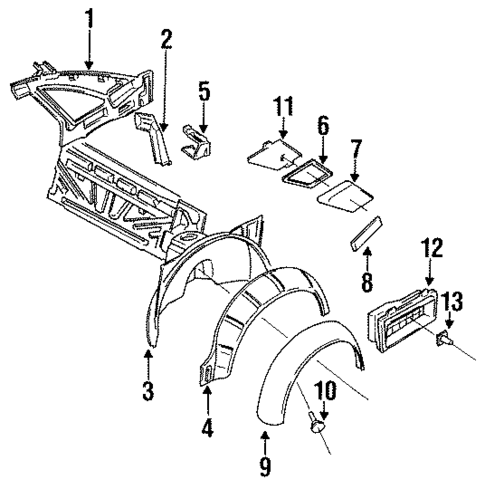 Inner Structure for 1994 INFINITI Q45 #0