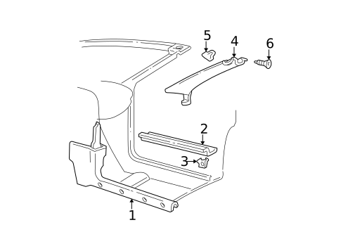 Interior Trim - Pillars for 1994 Chevrolet Camaro #1