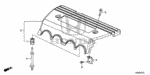 16628RWCA00 - Engine: RUBBER, FUEL PIPE COVER MOUNTING for Honda Image