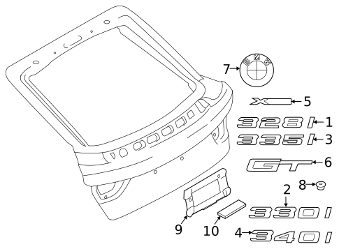 Exterior Trim - Lift Gate for 2017 BMW 340i GT xDrive #0