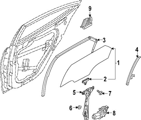 Glass - Rear Door for 2025 Hyundai Ioniq 5 #0