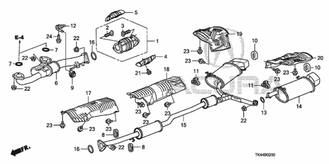Exhaust Pipe (2WD) for 2011 Acura TL #0