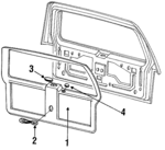 F1TZ7846404AAK - Body: Lift Gate Trim for Ford: Explorer Image