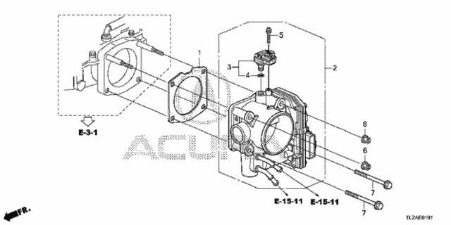 Throttle Body (V6) for 2014 Acura TSX #0