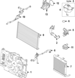 T4A41052 - : Engine Coolant Thermostat Kit for Jaguar: F-Pace Image