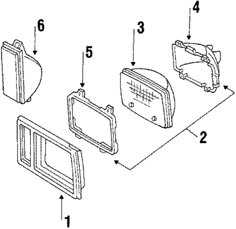 Headlamp Components for 1984 Pontiac Phoenix #0