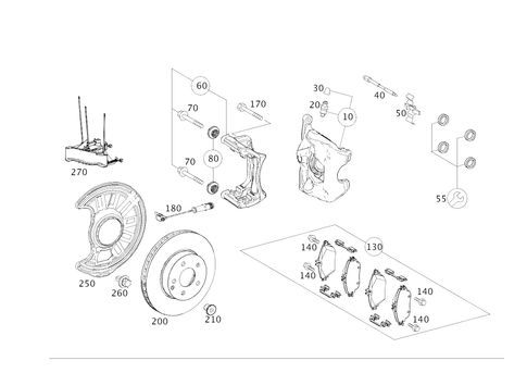 Front Wheel Brake for 2014 Mercedes-Benz CLA250 #0
