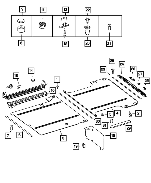 68010627AA - Interior Trim: Screw for Dodge: Sprinter 2500, Sprinter 3500 Image