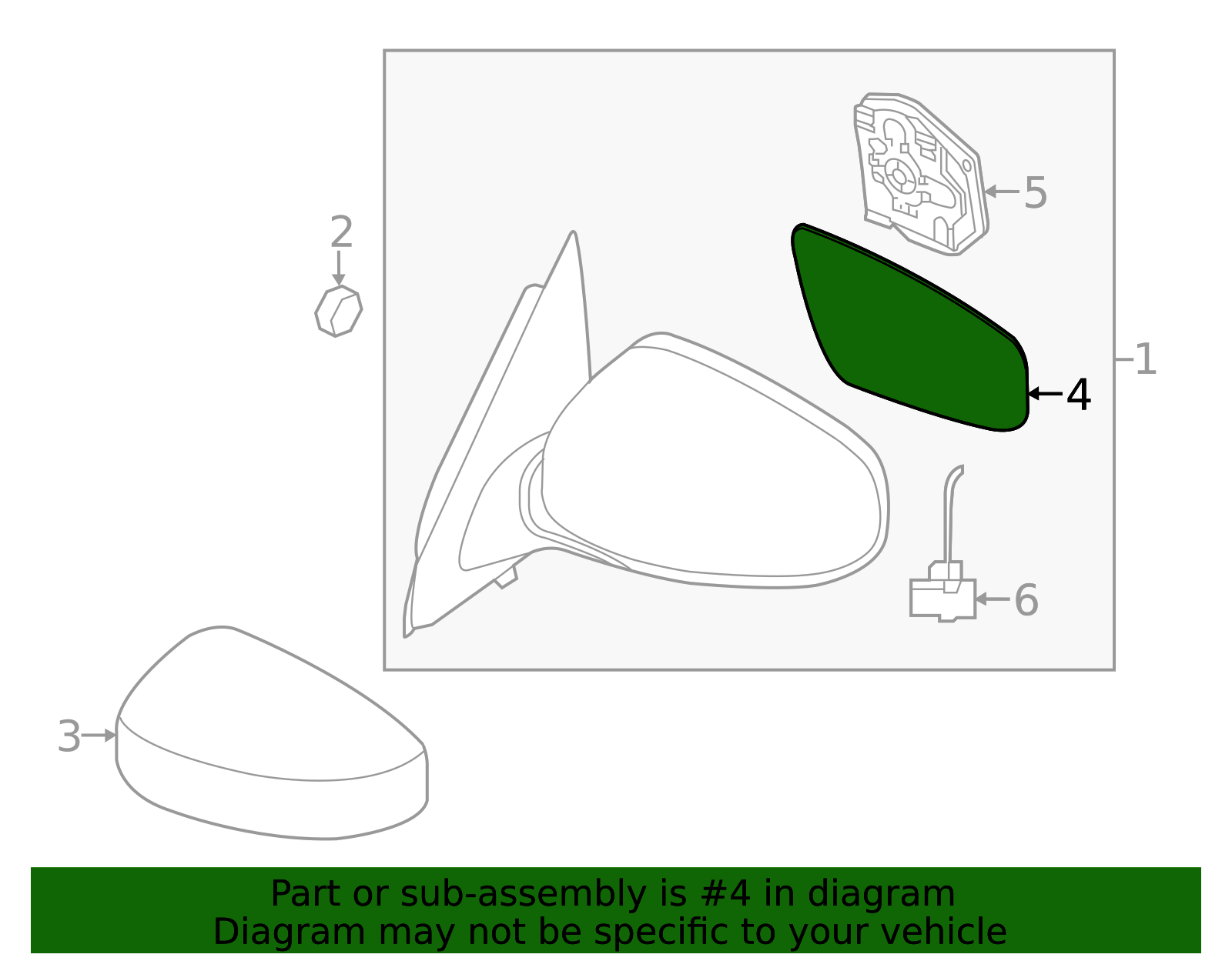 2013-2016 Nissan Pathfinder Mirror Glass 96365-3KS0A | Parts