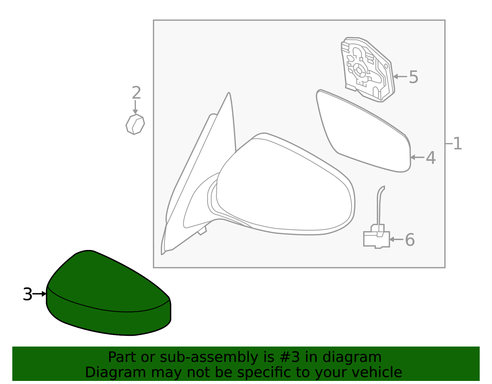 2013-2016 Nissan Pathfinder Mirror Cover 96373-3JA0E | OEM Parts