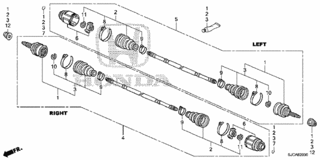 Rear Driveshaft for 2014 Honda Ridgeline #0