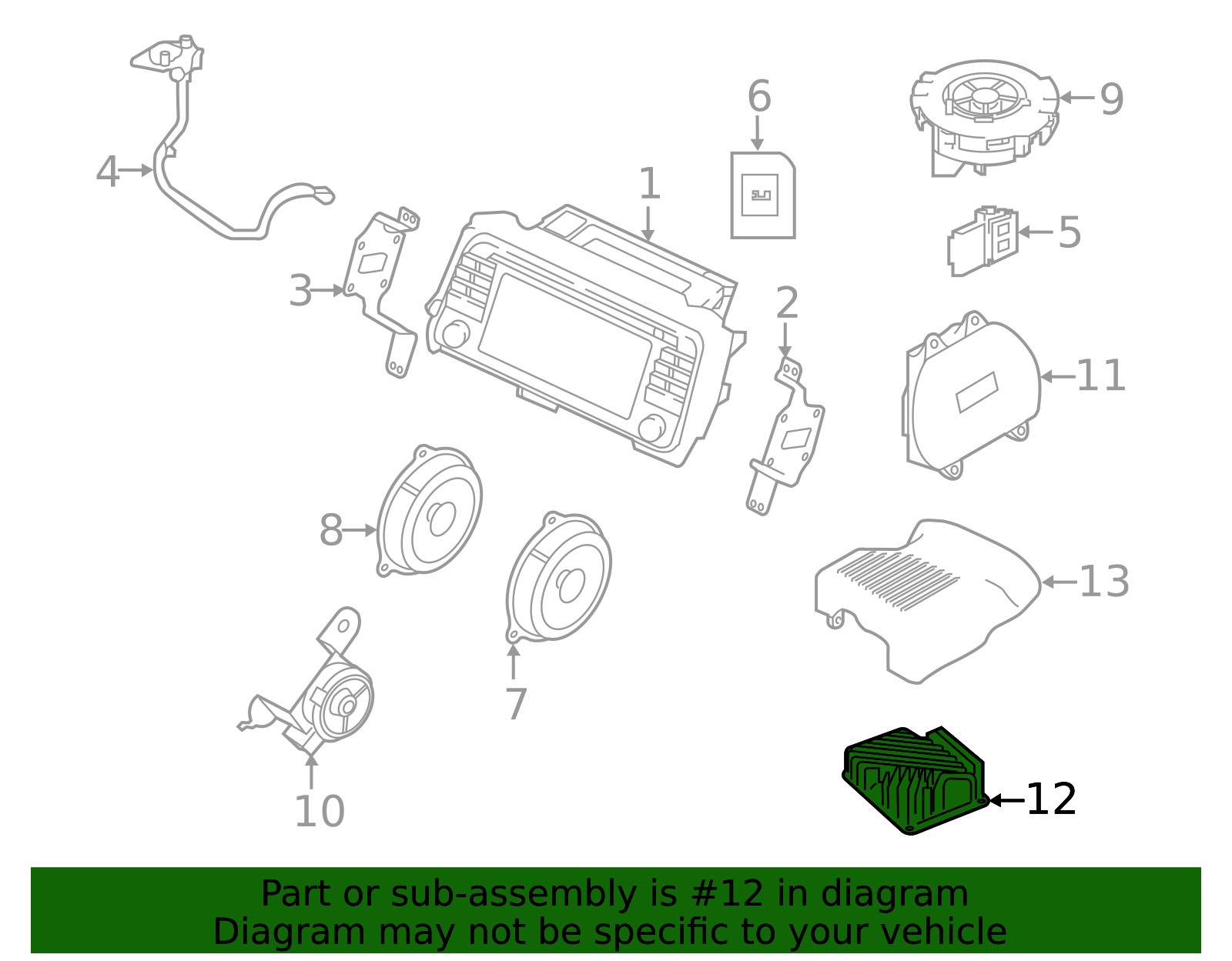 2018-2024 Nissan Kicks Radio Amplifier 28061-5RL2A | OEM Parts Online