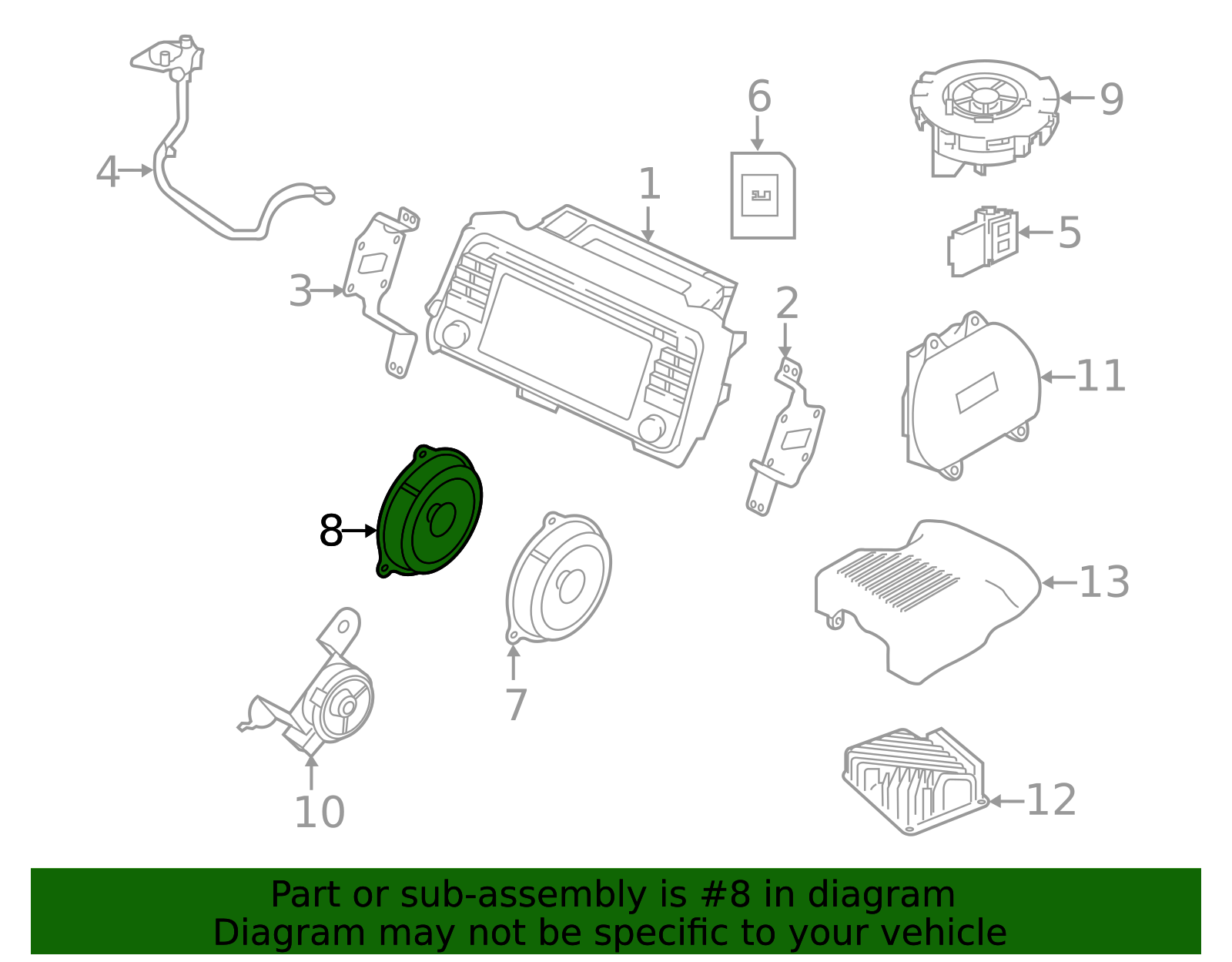 Speaker 28155-4GA0A | Nissan Parts Central