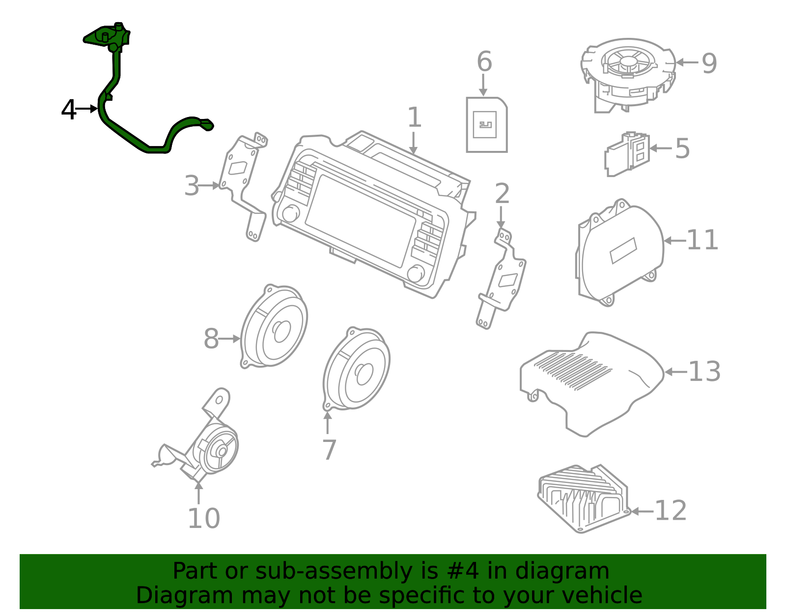 28242-5R00B - Antenna Cable 2018-2019 Nissan Kicks | Sullivan Brothers ...